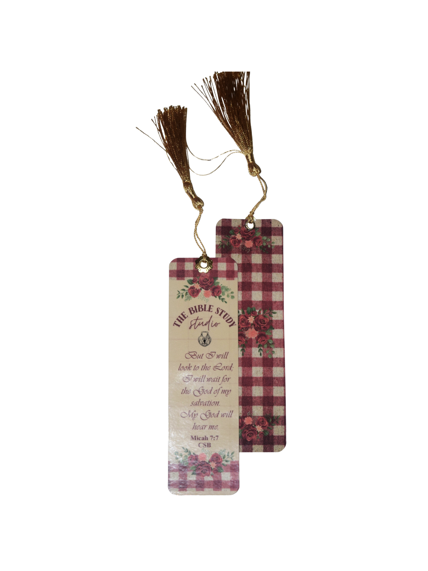 Laminated Bible Verse 2X7 Inch Book Mark. : Micah 7:7