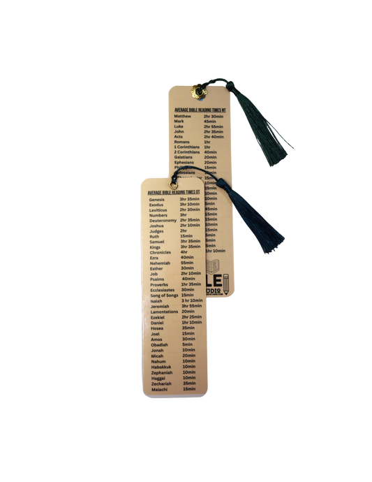 Laminated Bookmark - Average Bible Reading Times